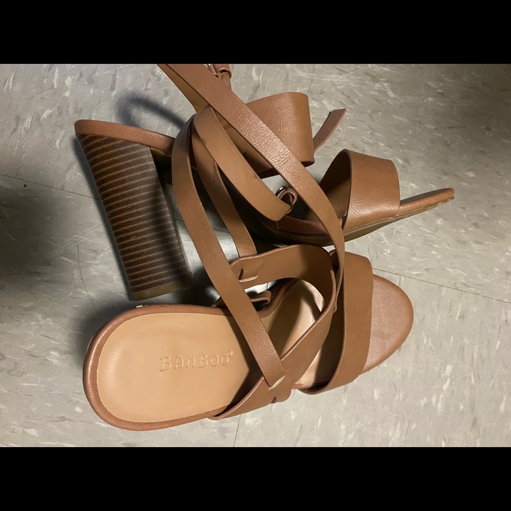 Bamboo heels. Never worn